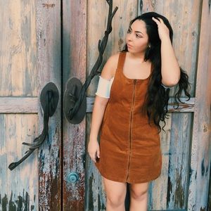 Forever 21 Corduroy Zip Up Dress